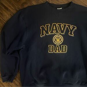 Vintage Navy Dad Crewneck Sweatshirt XL